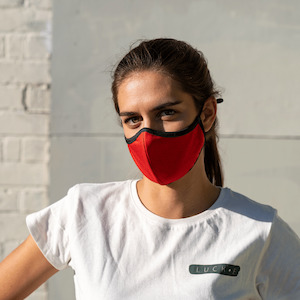 LUCKEstaple™ Reusable Mask | Ocean Balance™ | Lifeguard Red