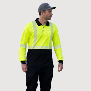 Hi Vis Recycled Day/Night Long Sleeve Polo