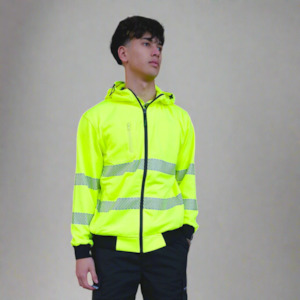 Hi Vis Safety Wear: Hi Vis Recycled Zipped Hoodie
