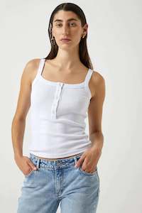 NEUW | Frenchie Henley Singlet | White