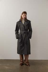 Outerwear: BLANCA | Lincoln Trench Coat | Black