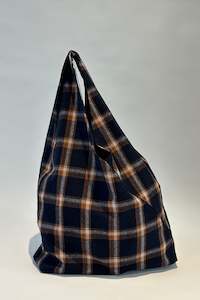 Bags: LUC | Nyla Shopper | Navy Plaid