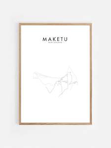 Hometown Print: MAKETU, NZ HOMETOWN PRINT