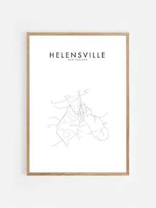 Hometown Print: HELENSVILLE, NZ HOMETOWN PRINT