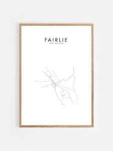 Hometown Print: FAIRLIE, NZ HOMETOWN PRINT