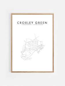 Hometown Print: CROXLEY GREEN. UK HOMETOWN PRINT