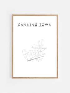 Hometown Print: CANNING TOWN, LONDON, UK HOMETOWN PRINT