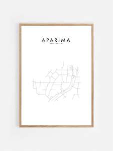 Hometown Print: APARIMA, NZ HOMETOWN PRINT