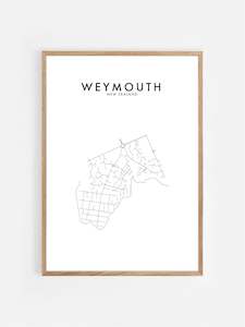New Zealand Hometown Prints: WEYMOUTH, NZ HOMETOWN PRINT