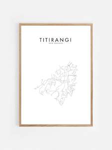 New Zealand Hometown Prints: TITIRANGI, NZ HOMETOWN PRINT