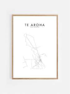 New Zealand Hometown Prints: TE AROHA, NZ HOMETOWN PRINT