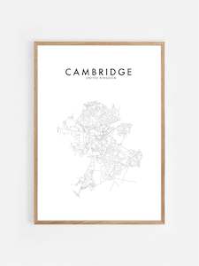 International Hometown Prints: CAMBRIDGE, UK HOMETOWN PRINT