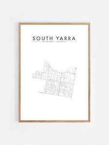 International Hometown Prints: SOUTH YARRA, AUSTRALIA HOMETOWN PRINT