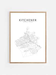 International Hometown Prints: KITCHENER, CANADA HOMETOWN PRINT