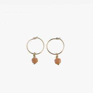 Peach Moonstone MOERAKI Charm Earrings