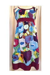 Cute Clothing: Cotton Flower Dress - Berry