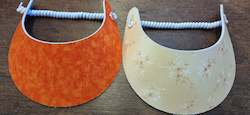 Accessories: Sun Visors - Orange and Beige Flower