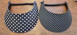 Accessories: Sun Visors - Black Large and Small Polka