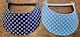 Sun Visors - Navy Polka and Powder Blue Polka