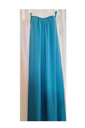 Sleepwear Silk: Silk Vicki long nightdress - Petrol Blue