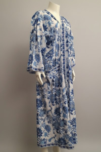 Cotton Collection: Anokhi Robe – Blue and White Flowers