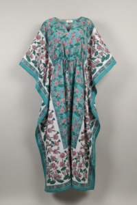 Cotton Collection: Anokhi Tie Kaftan - Pink Lotus