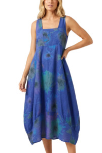 Italian Linen Dress - Dandelion Royal