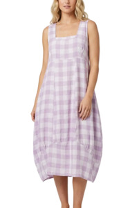 Italian Linen Sundress - Lilac