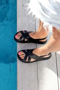 LULU LUXE - INDIE SANDAL BLACK