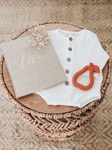 Baby: Pear Silicone Teether - Terracotta