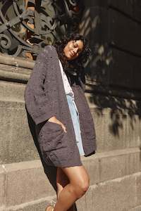 Sylvie Cardigan - Graphite - ISLE OF MINE