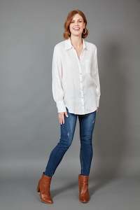 The Linen Story: Studio Shirt - Salt - EB&IVE