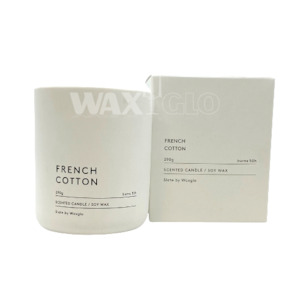 Gift: Soy Wax 290g Candle in Slate Vessel (French Cotton) - WAXGLO