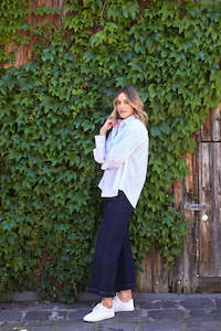 Under 200: Tomboy Shirt - White - PING PONG