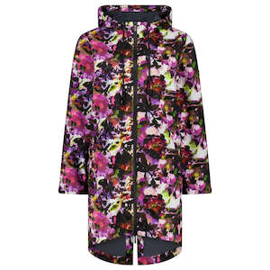 Georgie Rain Coat x Evie Kemp - Purple Fleur - MOKE