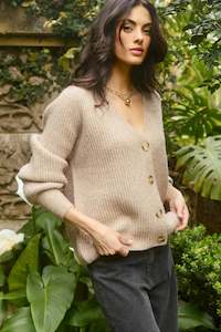 Isle Of Mine: Miru Cardigan - Taupe - ISLE OF MINE