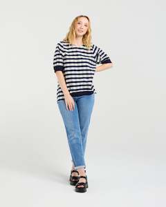 Havana Top - Navy Check - ZAFINA