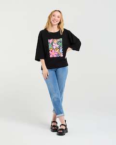 The Dark Room: Kate T-Shirt - Black - ZAFINA