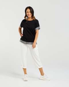 The Dark Room: Luna Top - Black Check - SEDUCE