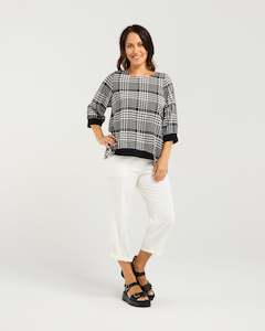 The Dark Room: Taylor Top - Black Check - SEDUCE