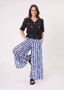 Massima Pant - Cobalt Print - LEMON TREE