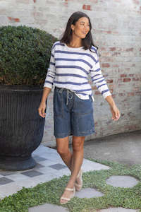 Knitwear: Stripe Slub Pullover - JUMP