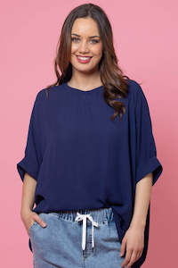Size 22: Lola Swing Top - Navy - CHARLO