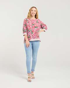 Size 8: Taylor Top - Berry Strokes - SEDUCE