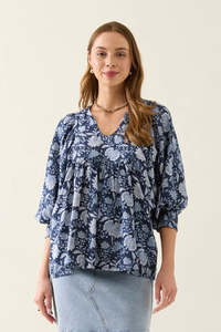 Wilma Top - Navy - ISLE OF MINE