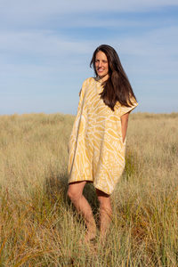 Products: Adult Hooded Poncho Mustard