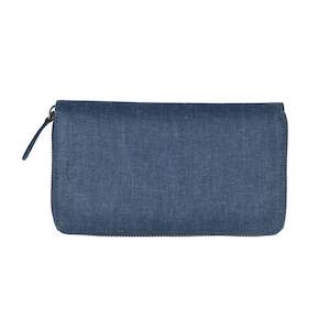 The Gary Wallet - Ocean Blue **Organically Plant Dyed**