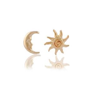 Pendants: Neri x Luna & Rose - Moon & Sun Stud Earrings - Gold