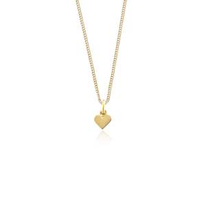 St Christopher: 9KT SOLID GOLD - Single Heart of Gold Necklace