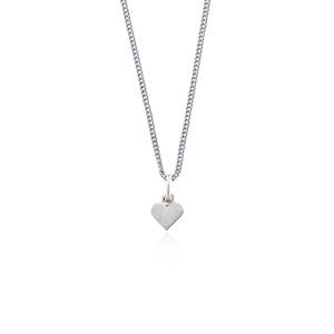 St Christopher: Single Heart of Gold Necklace - (Silver)